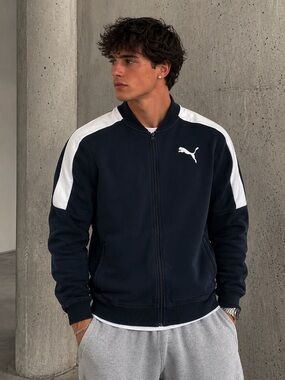 Puma Black Jacket with White Shoulder Panels